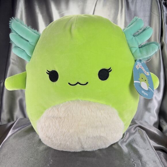 Squishmallows Mipsy GREEN Axolotl 12” Toy Hard to Find Plush NWT Birthday Easter - Picture 1 of 11